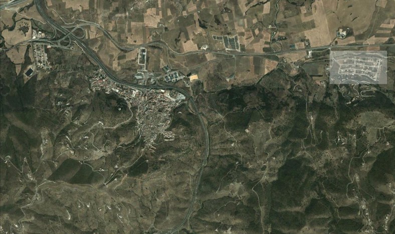 Situación en el término muncipal en relación al núcleo de Casabermeja