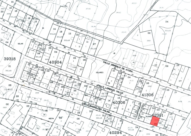 Situación sobre parcelario catastral