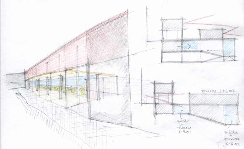 Alzado a calle Maldonado, boceto