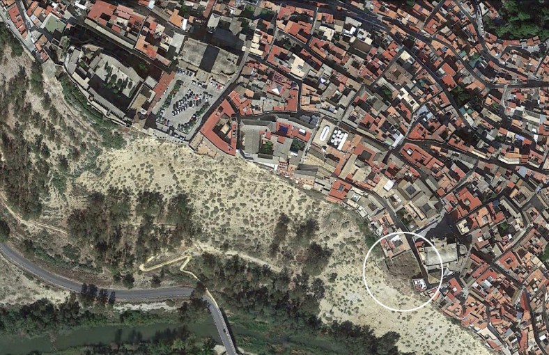 Emplazamiento del solar en el Conjunto Histórico