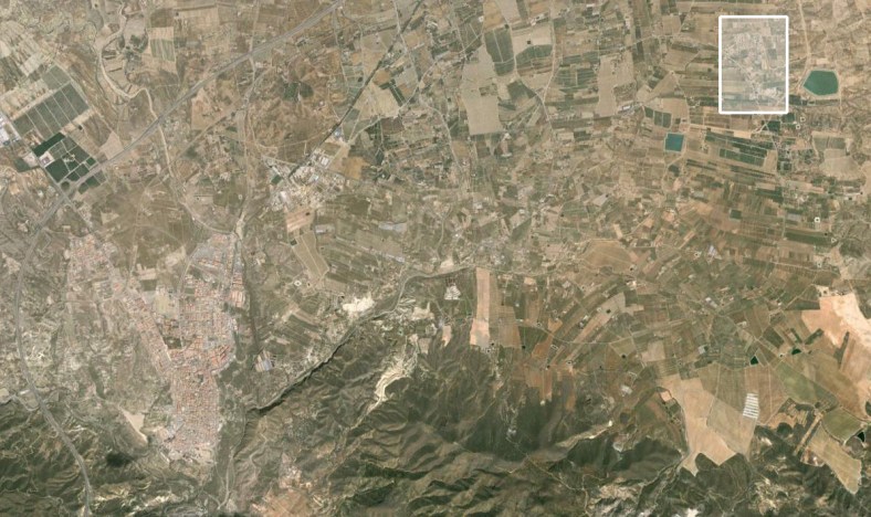 Situación en el término municipal en relación al núcleo de Huércal-Overa